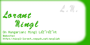 lorant mingl business card